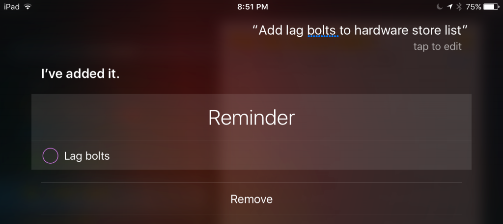 Reminders-Siri